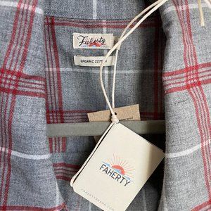 Women's Faherty Classic Super Brushed Flannel, Size XL, Juliet Plaid, NWT